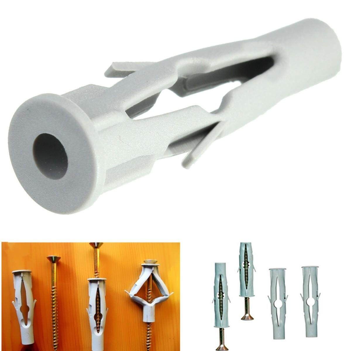 100Pcs Nylon Plasterboard Drywall Wall Plug For Window Door Frame Concrete M6x35