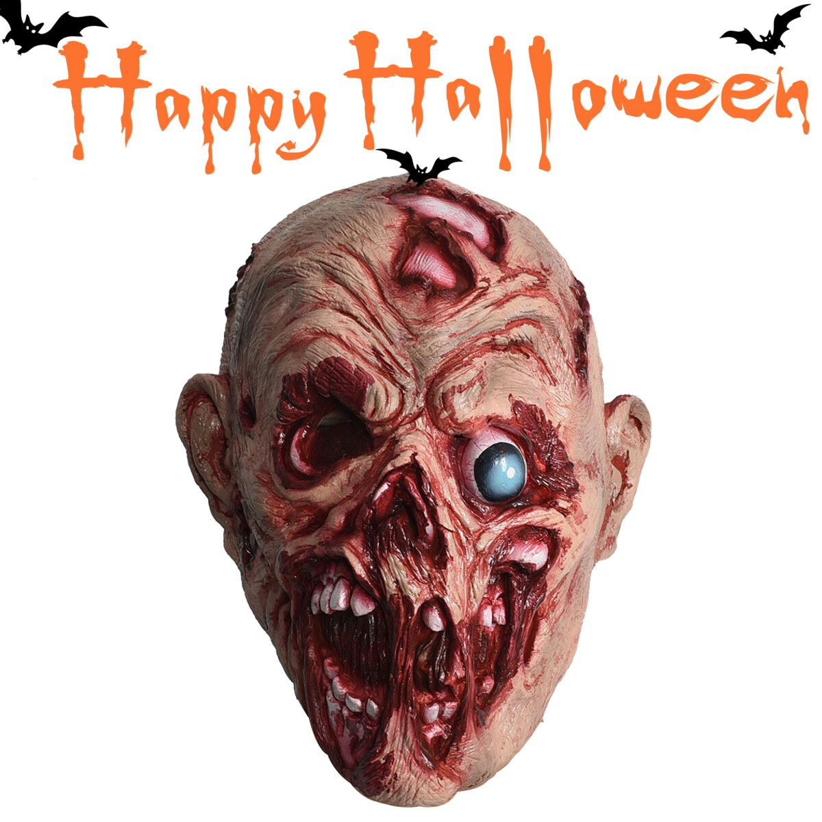 Halloween Bloody Zombie Cover Melting Face Cover Adult Latex Costume Halloween Scary Party Decorations