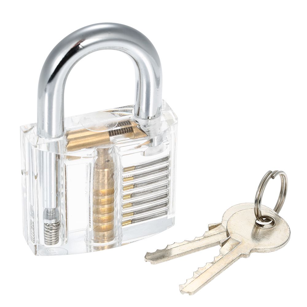 15pcs Lock Picking Set Kit Tool With Transparent Practice-