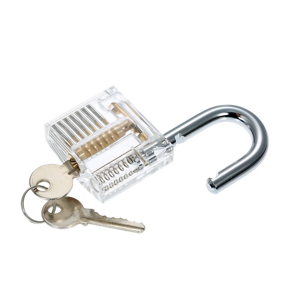 15pcs Lock Picking Set Kit Tool With Transparent Practice-
