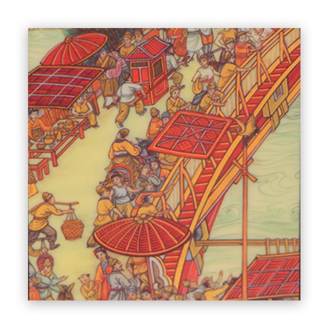 Chinese Classical Screen Decoration, River On The Qingming Festival, Chinese Folk Crafts, One Of China's Intangible Cultural Heritage, Suitable For Office Or Home Decoration, Gift Giving