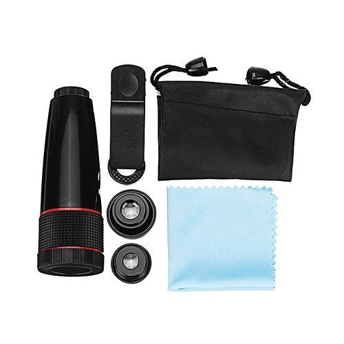 Apexel APL-12x85 12X Telephoto Lens Fisheye Wide Angle Macro Lens Kit