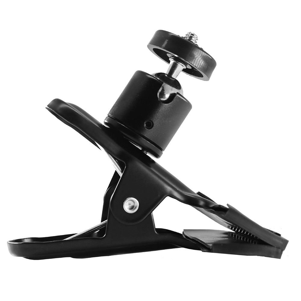 Multifunctional Photography Metal Camera Clamp with Rotatable Ball Head for Cameras Lighting Lamps
