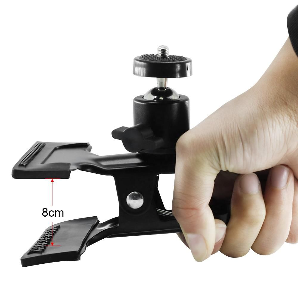 Multifunctional Photography Metal Camera Clamp with Rotatable Ball Head for Cameras Lighting Lamps