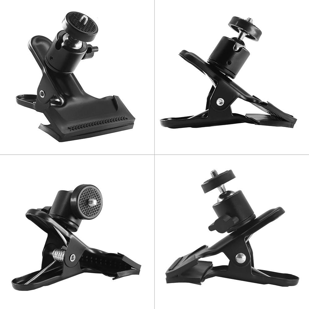 Multifunctional Photography Metal Camera Clamp with Rotatable Ball Head for Cameras Lighting Lamps