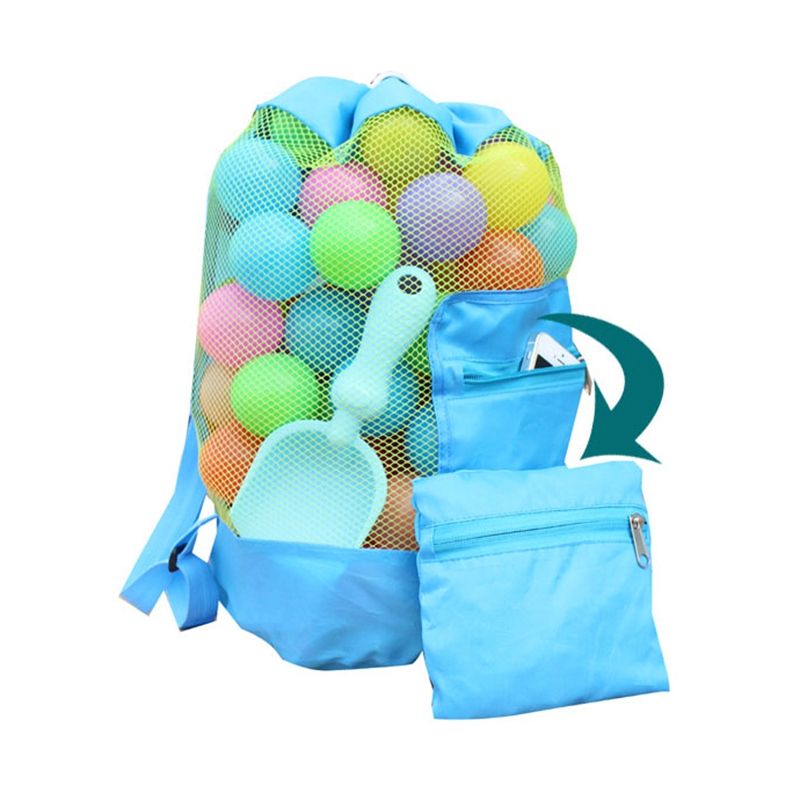 Portable Kids Mesh Bags Children's Backpack Beach Bag Shell