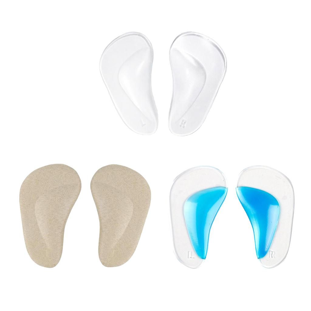1 Pair Women Men Silicone  Arch Support Insoles High Heel Inserts