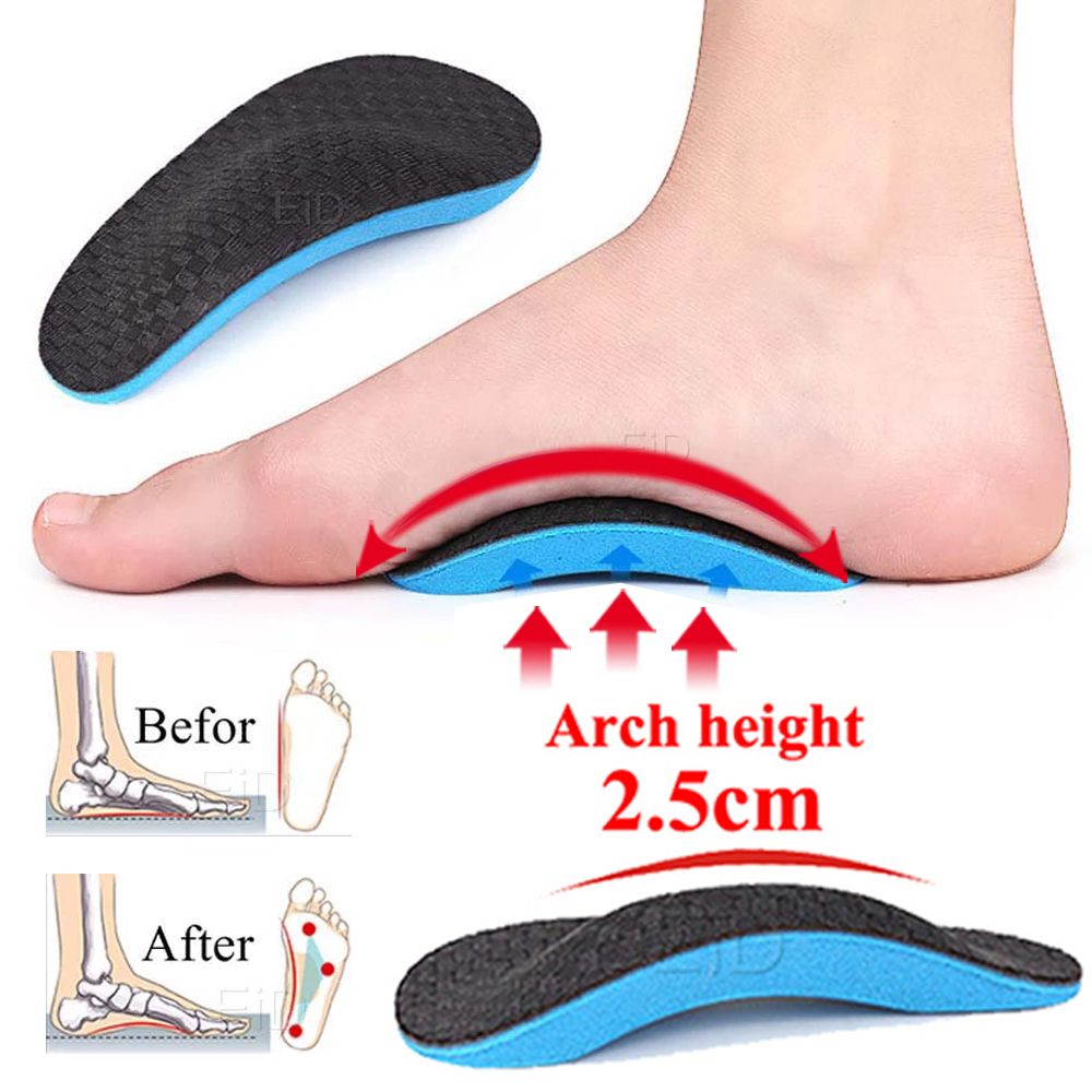 Orthopedic Insoles For Flat Foot Orthotics Shoes Sole Insert Pad Arch Support Pad For Plantar Fasciitis Feet Care Man Women Arch Support Pad