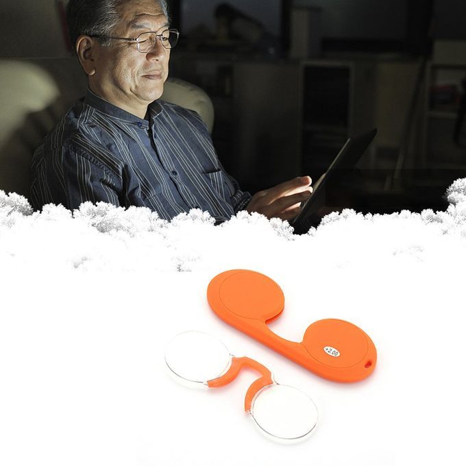 Frameless Presbyopia Gl Es Portable Soft Sili One Nose  Lip Presbyopia Gl Es  Lip Nose Reading Presbyopia Gl Es-Yellow-200°