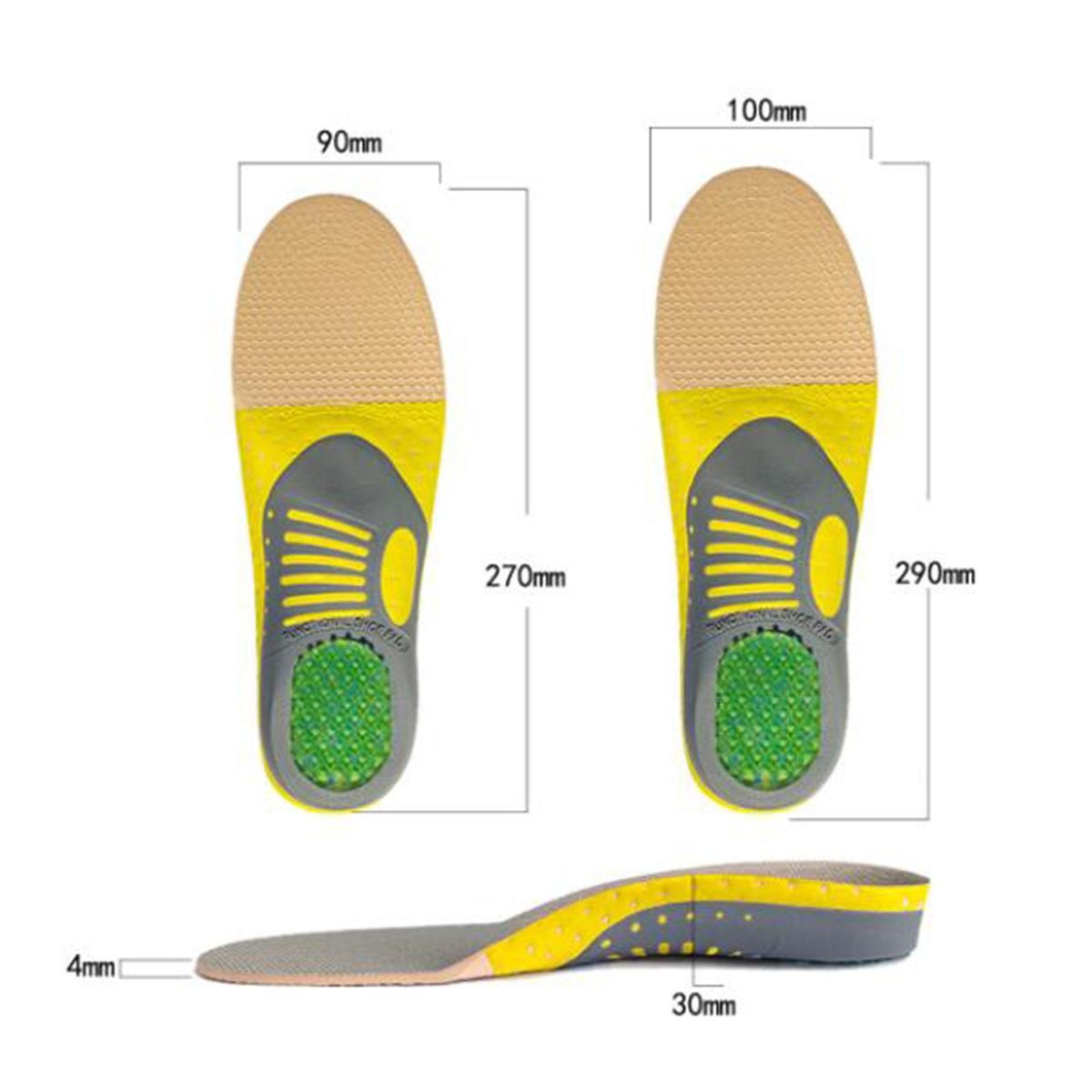 Orthopedic Flat Foot Sole Pad Orthotic Insoles Shoes Insert Sweat