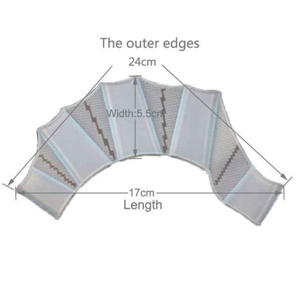 Silicone Swimming Web Fins Hand Flippers Training Gloves, M