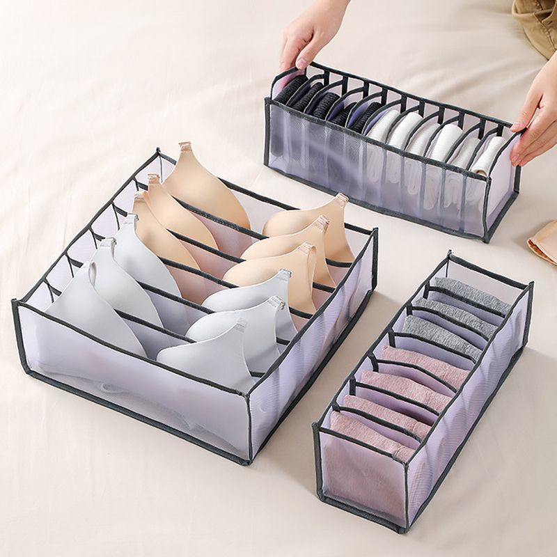 6/711/ Grids Wardrobe Organizer Underwear Storage Box