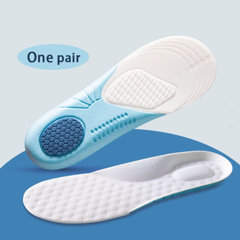 Kids Memory Foam Insoles Children Orthopedic Breathable Flat Foot Arch Support Insert Sport Shoes Running Pads Care Tool Blue-