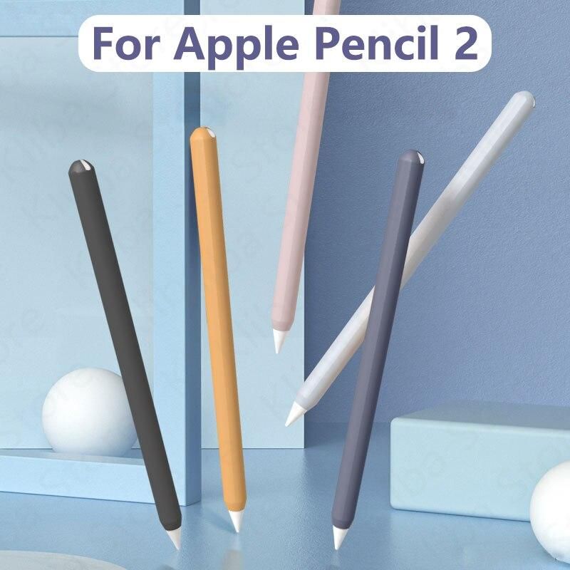 For Funda Apple Pencil 2 Case 2 Pack Ultra Thin Case Silicone Skin Cover Protective Cover iPad Pencil Case