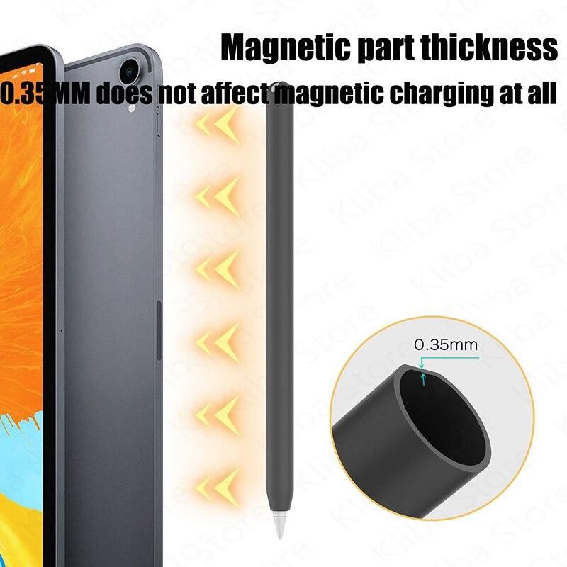 For Funda Apple Pencil 2 Case 2 Pack Ultra Thin Case Silicone Skin Cover Protective Cover iPad Pencil Case