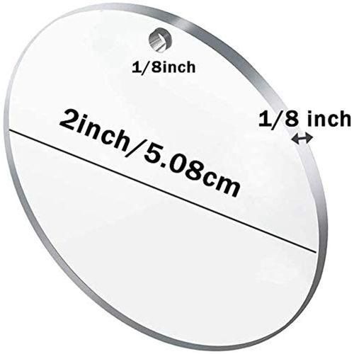 120Pcs Acrylic Keychain Blanks Tassels Clear Circle Blanks