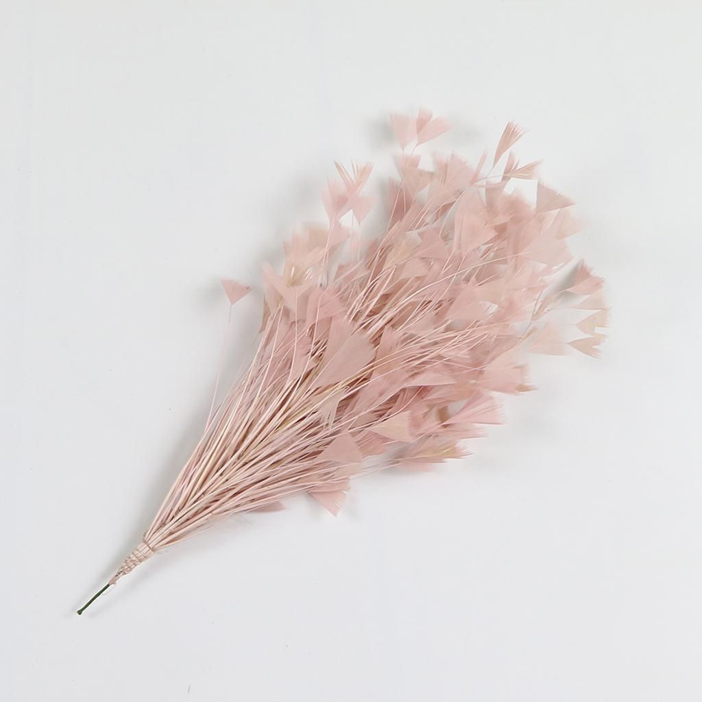 Dyed Feather Sprays On Wire For DIY Clothing Millinery Dusty Pink