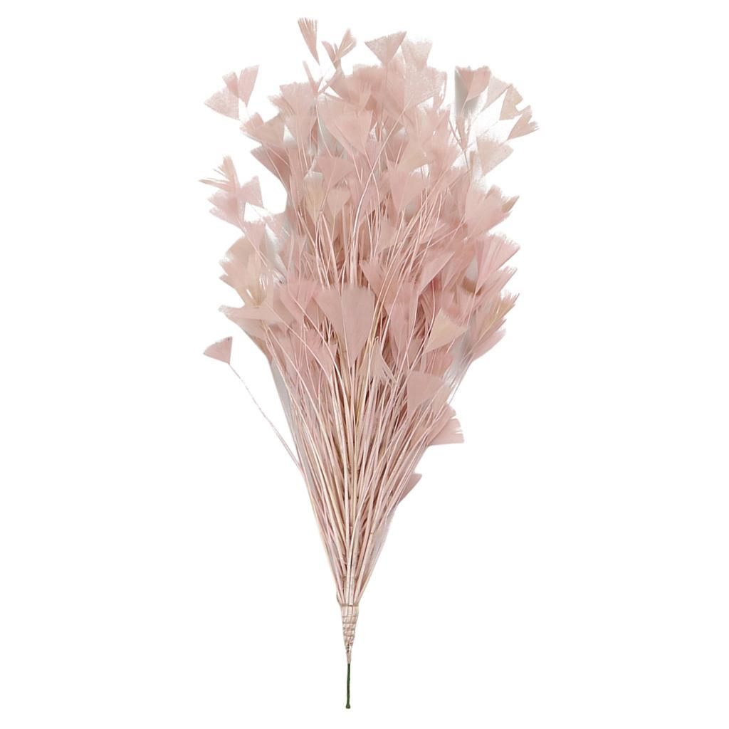Dyed Feather Sprays On Wire For DIY Clothing Millinery Dusty Pink