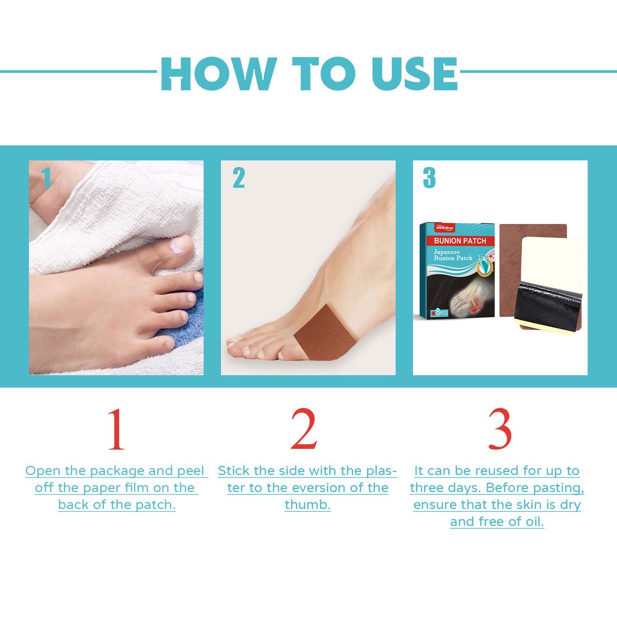 8PCS Bunion Patch Relief Bunion Swelling Pain