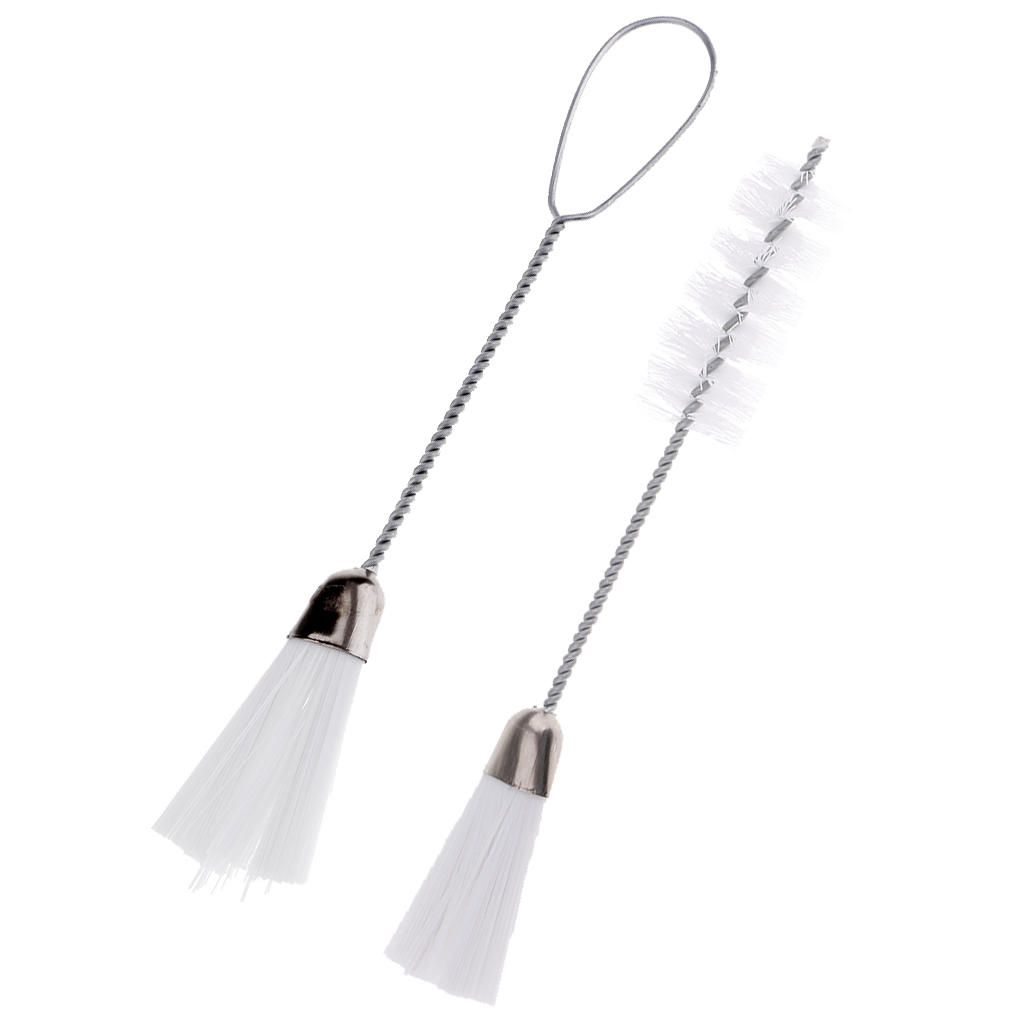 2 Pieces Spiral Handle Cleaning Brushes Set For Embroidery