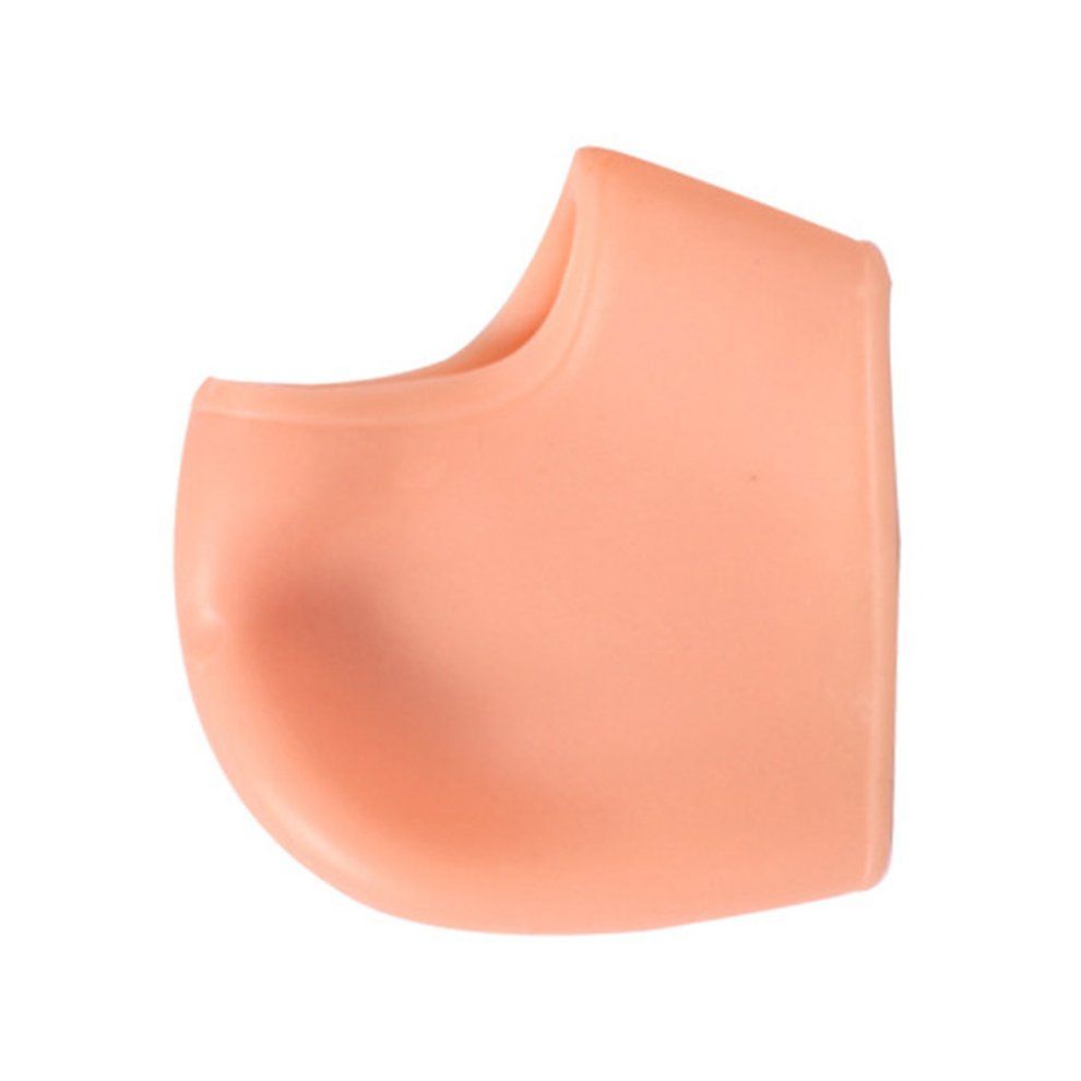 2pcs Silicone Gel Heel Guard Support Spur Cracked Heels Protectors Pain Relief Skin Color