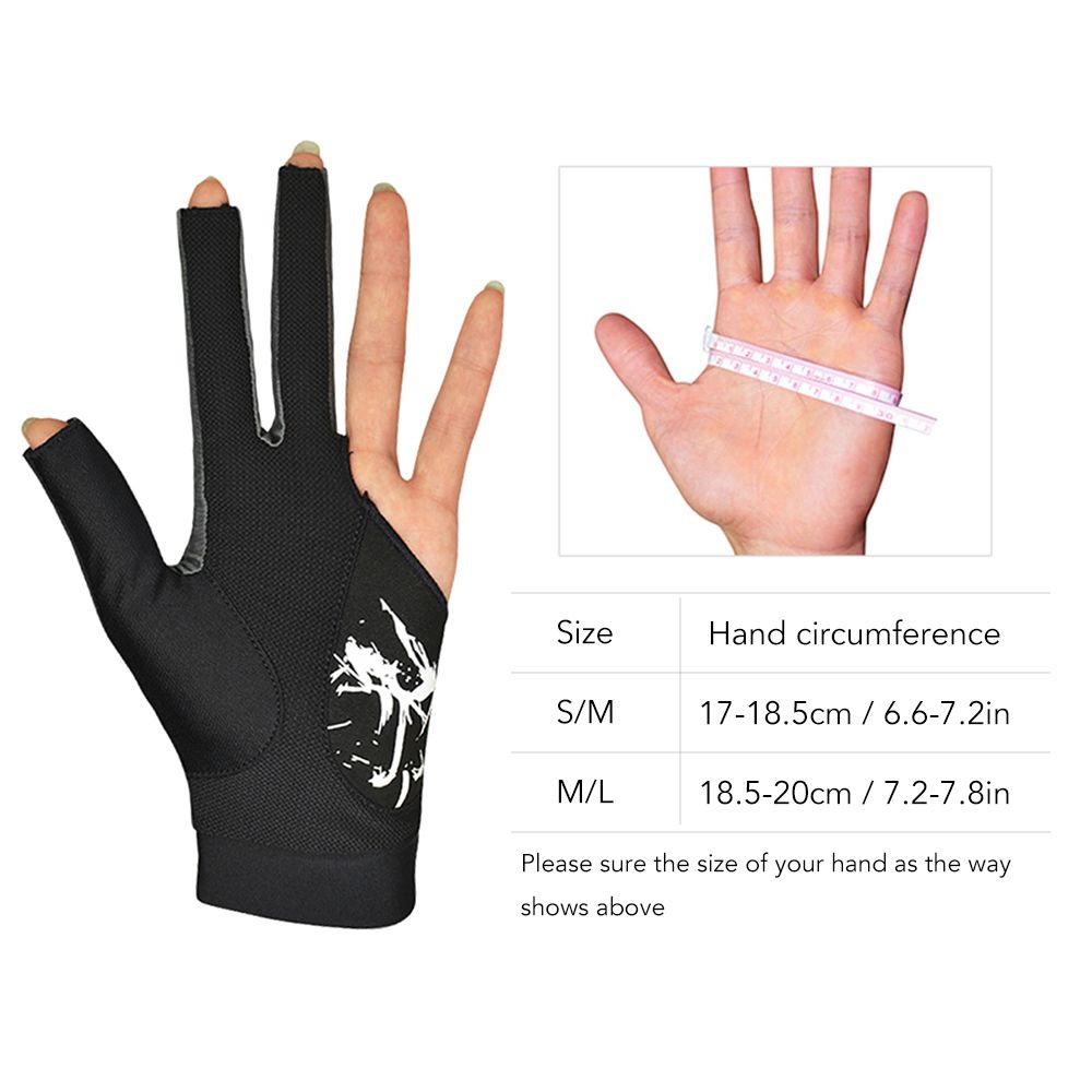 1 PCS Pool Cue Gloves Billiard Three Cut Gloves Left Hands