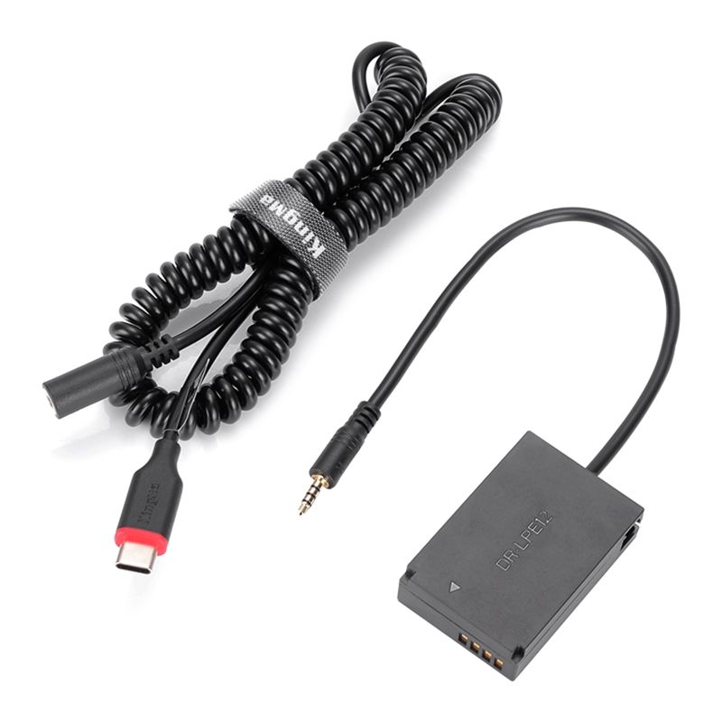 Power Adapter DC Coupler LP-E12 Dummy Battery Charger Kit Compatible For Canon M M2 M10 M50 100D