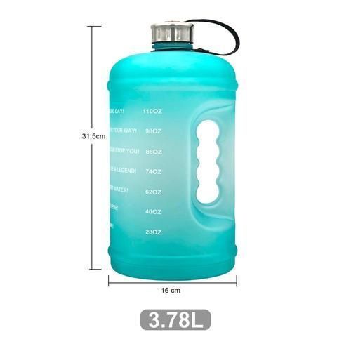 110oz 1 Gallon BPA Free Plastic Big Drink Water Bottle Jug Gourd For Travel Sports Fitness GYM Gradient Water Cup Waterbottle