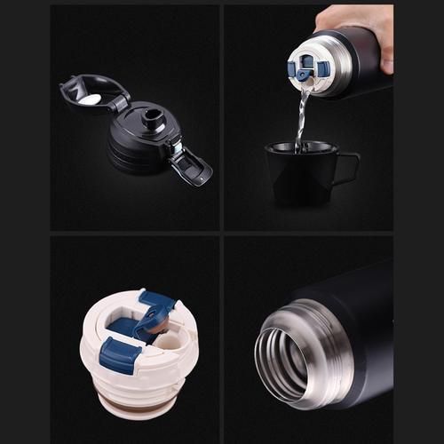 1500ml Stainless Steel Water Bottle Travel Thermos Bottle Large Capacity Portable Outdoor Flask Preservation Drinking Cup