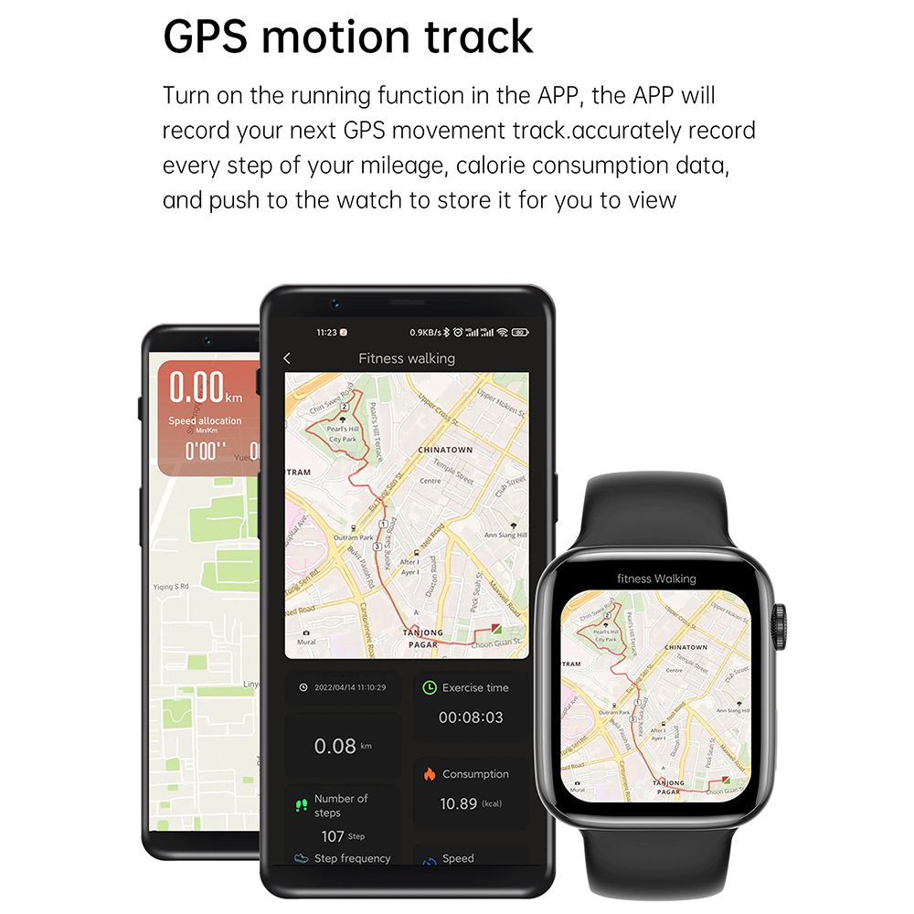 Smartwatch Series 7 GD7 Max 14 Pro Smart Watch Men Women Bluetooth Call Custom Dial 1.9 Inch 420*360 Full Touch(#Add 2 Straps)