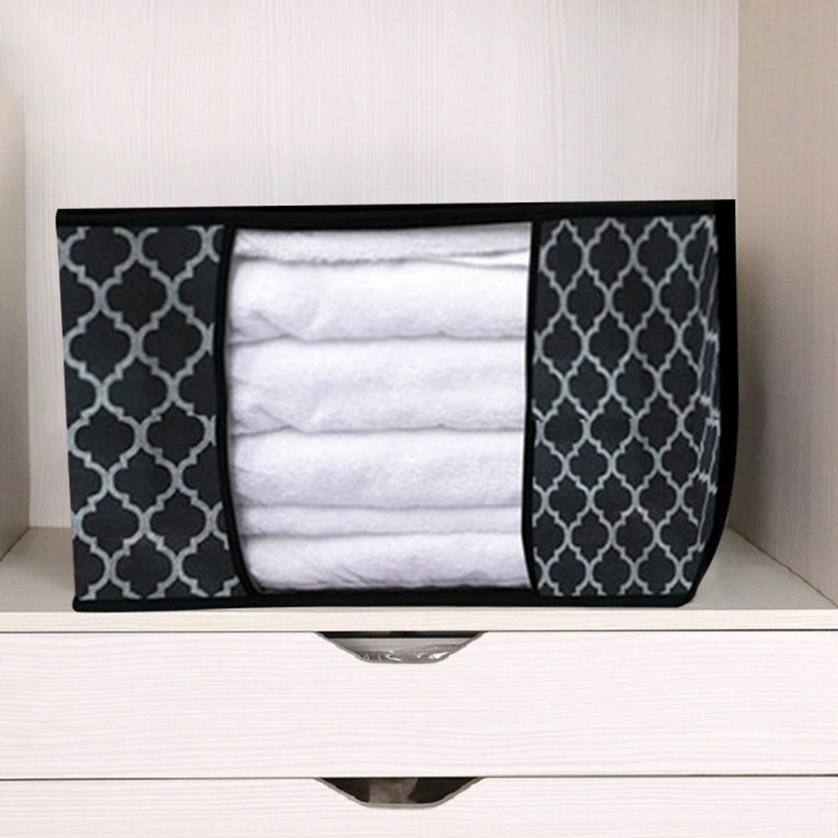Storage Bag Foldable Dustproof Non-Woven Fabric-Black