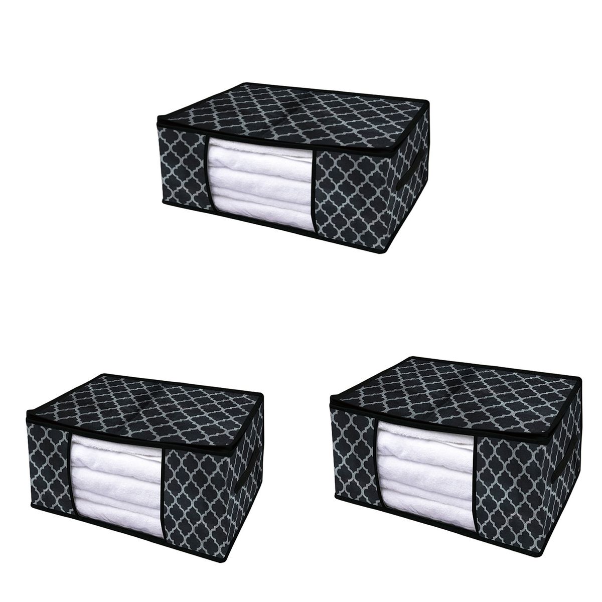 Storage Bag Foldable Dustproof Non-Woven Fabric-Black
