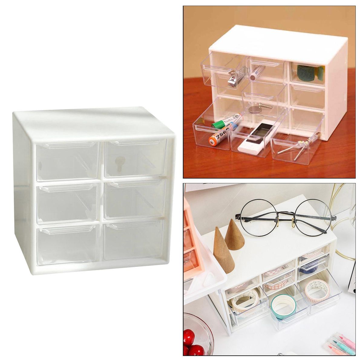 9 Drawer Organizer  Household Underwear Sundries Storage White