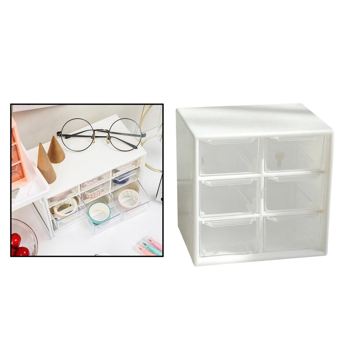 9 Drawer Organizer  Household Underwear Sundries Storage White