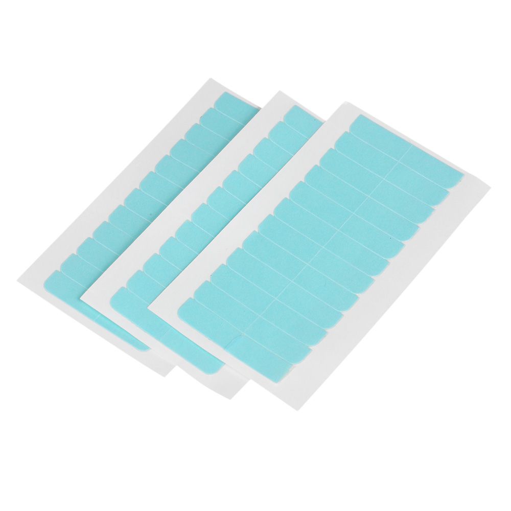 5 Sheets 60pcs Hair Tape Adhesive Glue 4cm*0.8cm Double Side