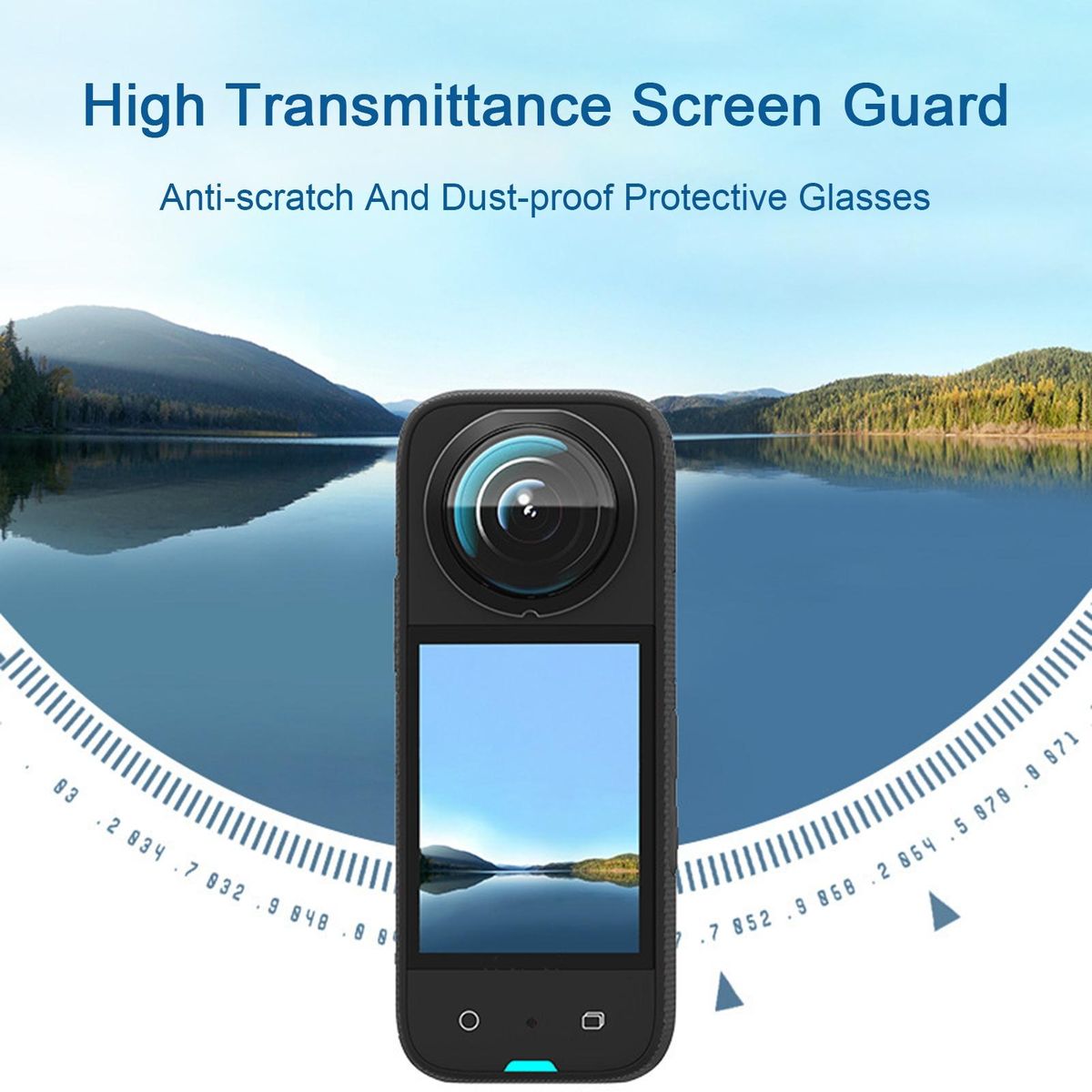 Insta360 X3 Lens Protectors Clear Scratch-resistant Easy Install Clear