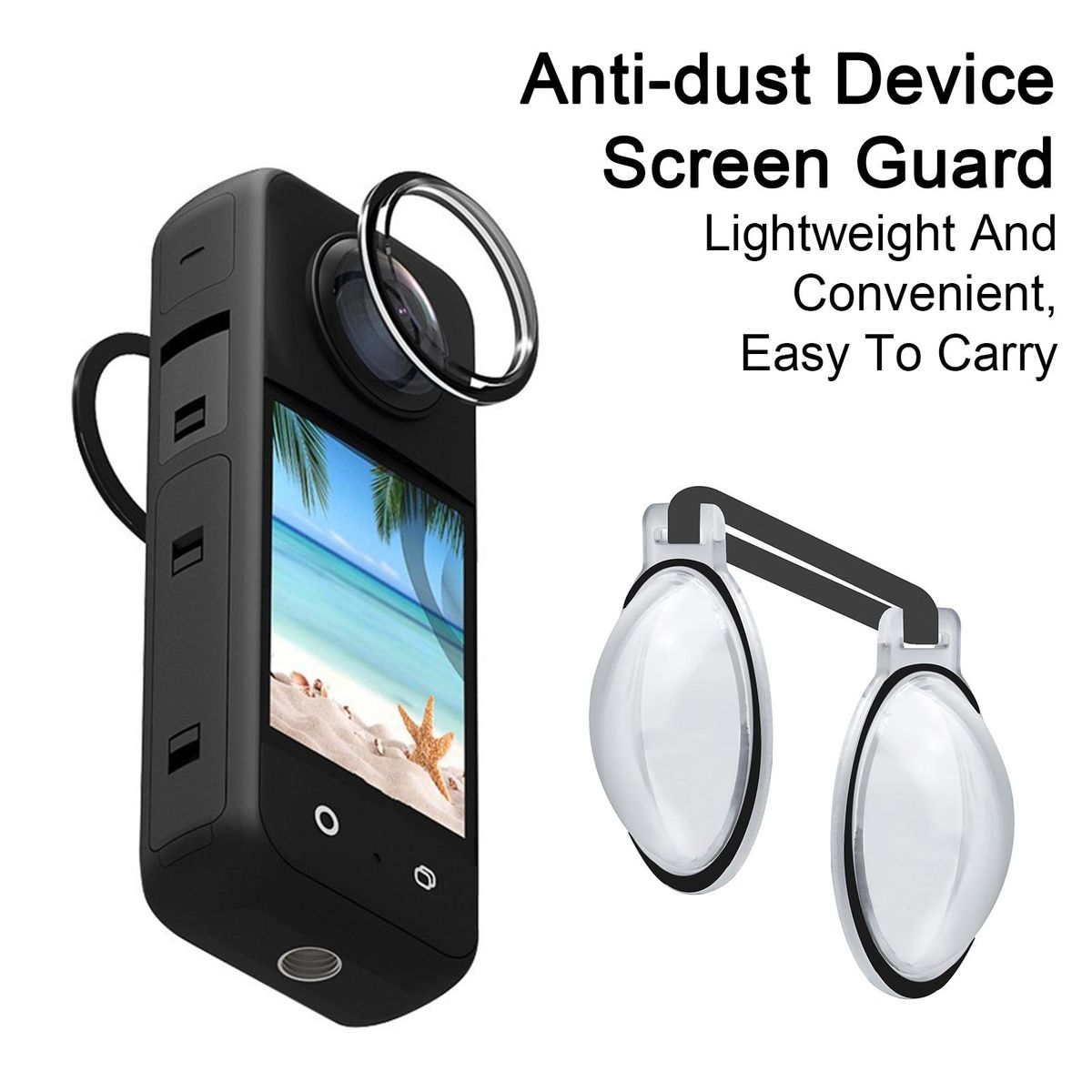 Insta360 X3 Lens Protectors Clear Scratch-resistant Easy Install Clear