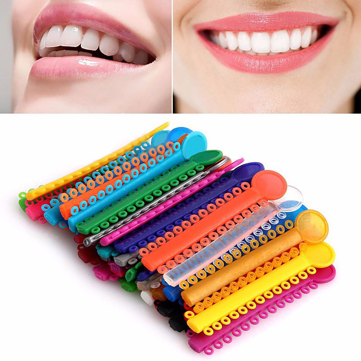 40PCS Dental Orthodontic Braces Elastomeric Elastics Ligature Ties Bands
