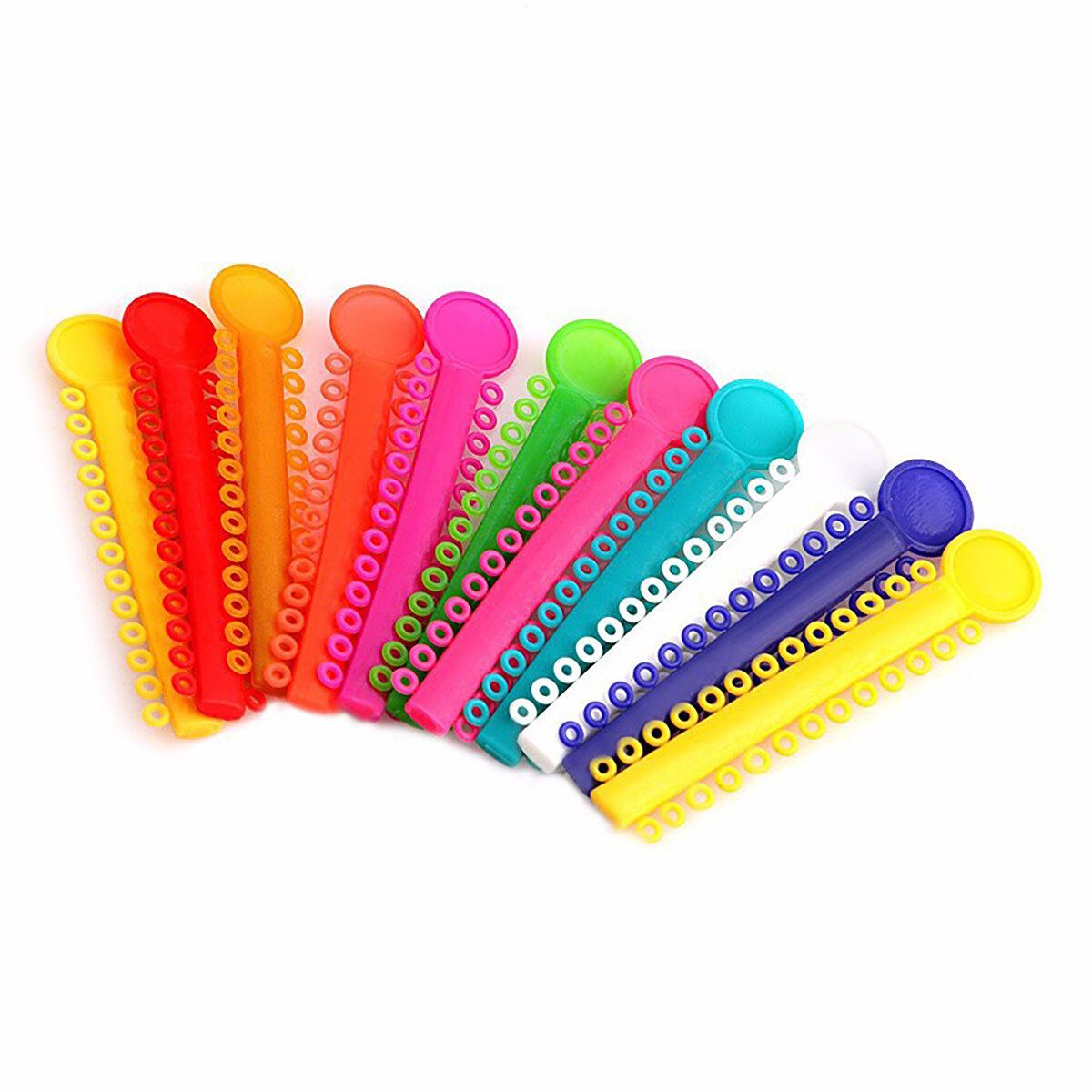 40PCS Dental Orthodontic Braces Elastomeric Elastics Ligature Ties Bands