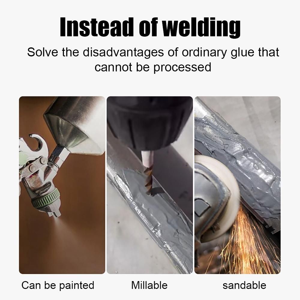 Foundry Glue Metal Repairing Glue Stainless Steel Copper Aluminum Hole Crack Repairing Glue Casting Mold AB Glue