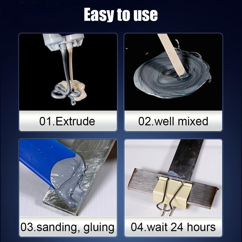 Foundry Glue Metal Repairing Glue Stainless Steel Copper Aluminum Hole Crack Repairing Glue Casting Mold AB Glue