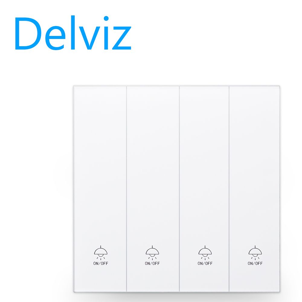 Glass  Light Switch, Power Switch, 4Gang/2Way Wall Switch.