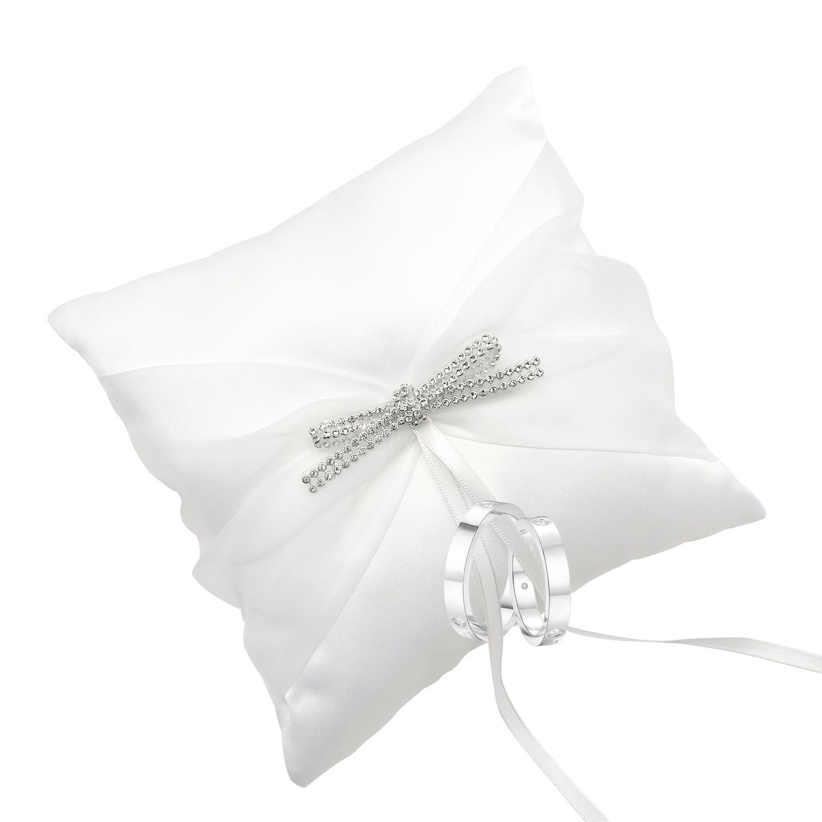 Wedding Ring Pillow Ring Bearer Pillow Cushion Lace Ribbon
