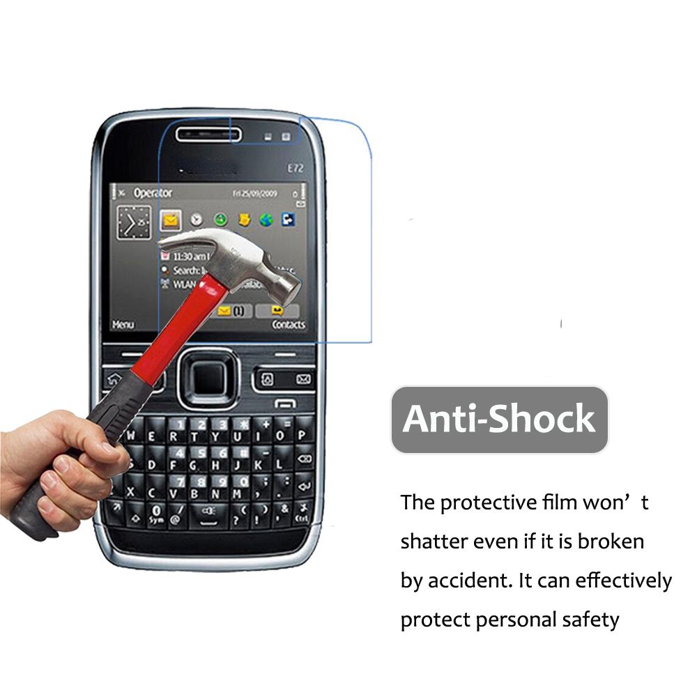3Pcs 5H Anti-Scratch Protective Film For Nokia E72 0.15mm