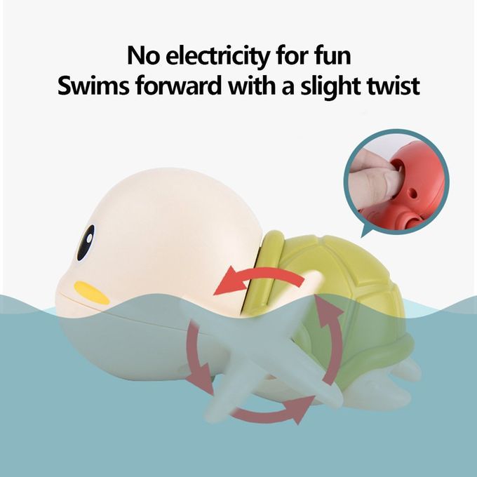 1p S Baby Floating Swimming Pool Funny Toys For  Hildren  Ute Turtle Environmentally Friendly Neutral ABS  Animal Toy Non-toxi   Plasti  Toys-green