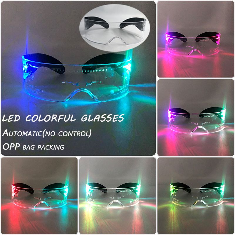 Cool Luminous Colorul LED Light Up Glasses Glowing Neon