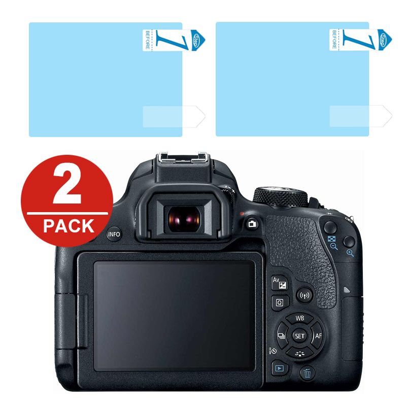 2x LCD Screen Protector Film For Canon EOS 6D 70D 77D 80D