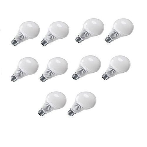 Screw Base 5Watt LED Energy Saving White Light Bulb(x10)