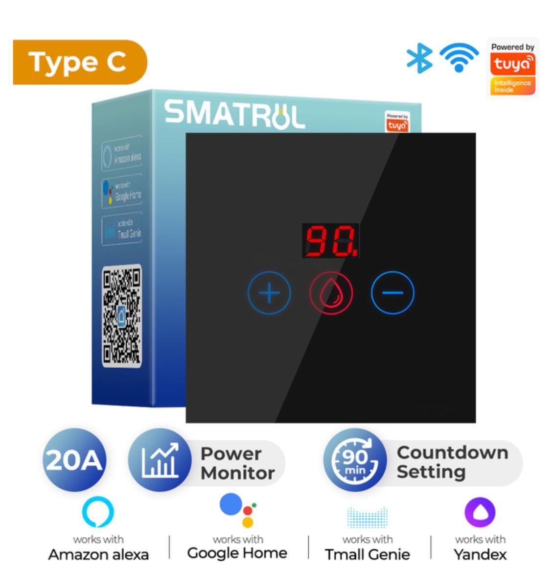 Smart WiFi Switch Water Heater, Air Conditioners 4400W 20A