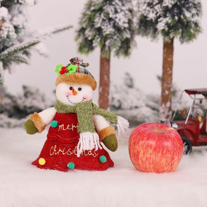 Christmas Santa Snowman Elk Doll Candies Gifts Storage Bag-